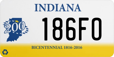 IN license plate 186FO