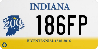 IN license plate 186FP