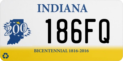 IN license plate 186FQ