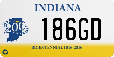 IN license plate 186GD