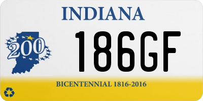 IN license plate 186GF