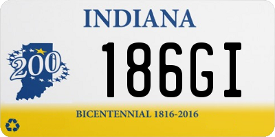 IN license plate 186GI