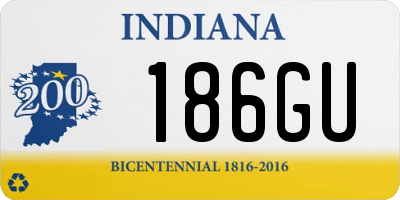 IN license plate 186GU