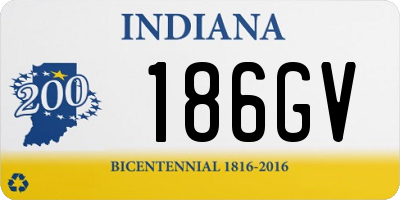 IN license plate 186GV