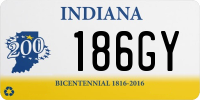 IN license plate 186GY