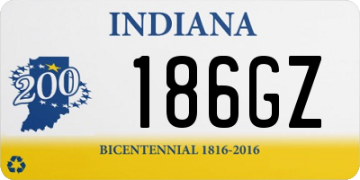 IN license plate 186GZ