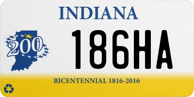 IN license plate 186HA