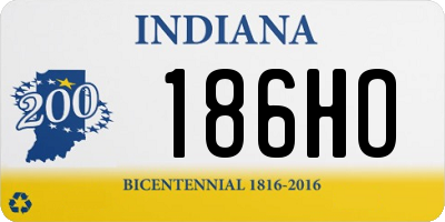 IN license plate 186HO
