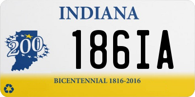 IN license plate 186IA