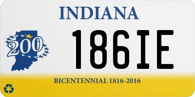 IN license plate 186IE