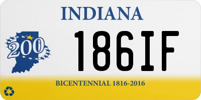 IN license plate 186IF