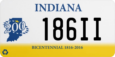 IN license plate 186II