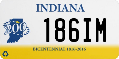 IN license plate 186IM