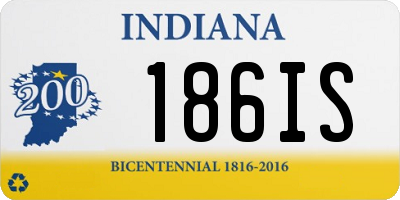 IN license plate 186IS