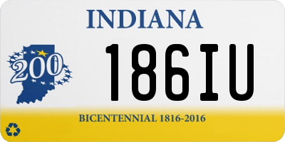 IN license plate 186IU