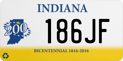 IN license plate 186JF
