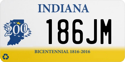 IN license plate 186JM