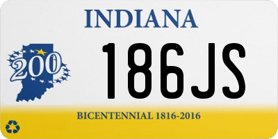 IN license plate 186JS
