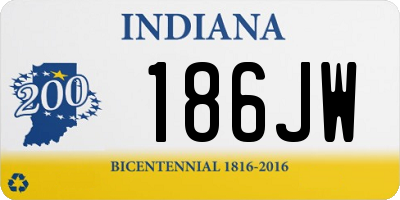 IN license plate 186JW
