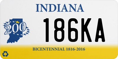 IN license plate 186KA