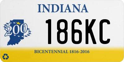 IN license plate 186KC