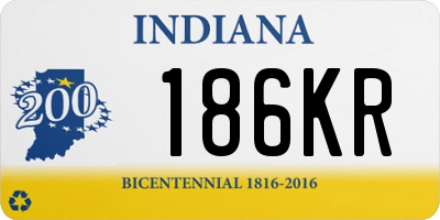 IN license plate 186KR