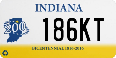 IN license plate 186KT