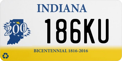 IN license plate 186KU