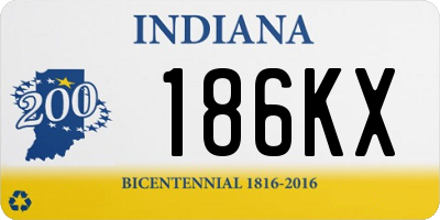 IN license plate 186KX