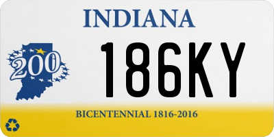 IN license plate 186KY