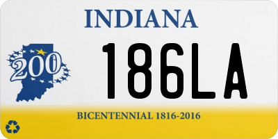 IN license plate 186LA