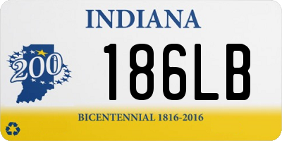 IN license plate 186LB