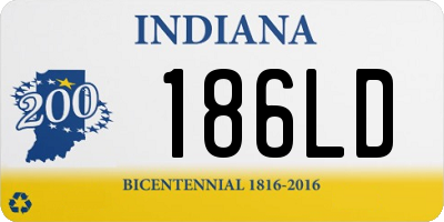 IN license plate 186LD