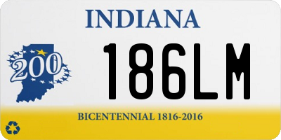 IN license plate 186LM