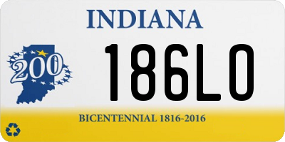 IN license plate 186LO