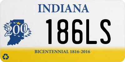 IN license plate 186LS