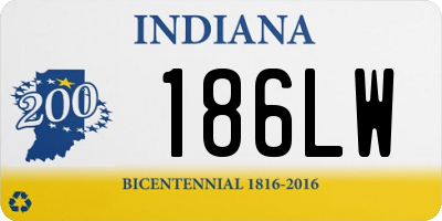 IN license plate 186LW