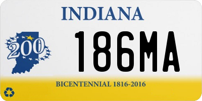 IN license plate 186MA