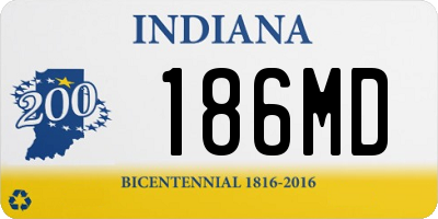 IN license plate 186MD