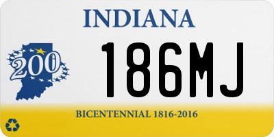 IN license plate 186MJ