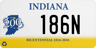 IN license plate 186N