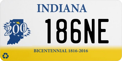 IN license plate 186NE