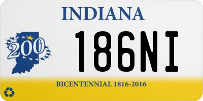 IN license plate 186NI