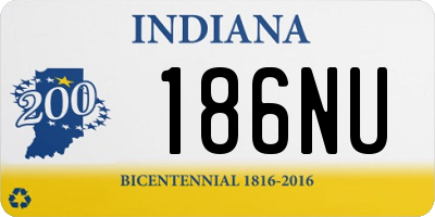 IN license plate 186NU