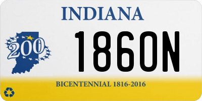 IN license plate 186ON