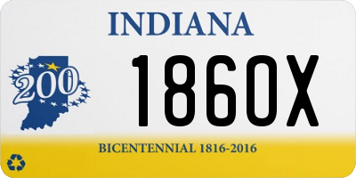 IN license plate 186OX