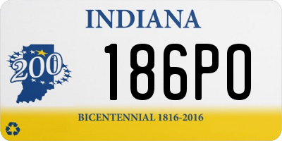 IN license plate 186PO