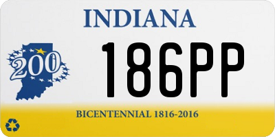 IN license plate 186PP