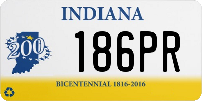 IN license plate 186PR