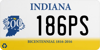 IN license plate 186PS